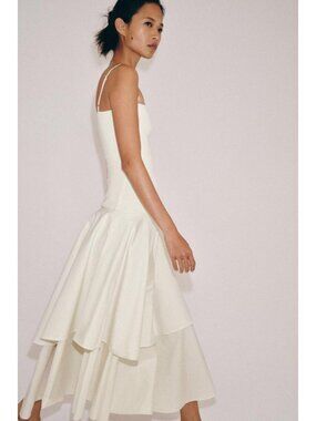 ZARA RUFFLED COMBINATION DRESS